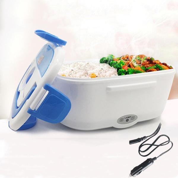 Blue Portable Electric Heating Lunch Box