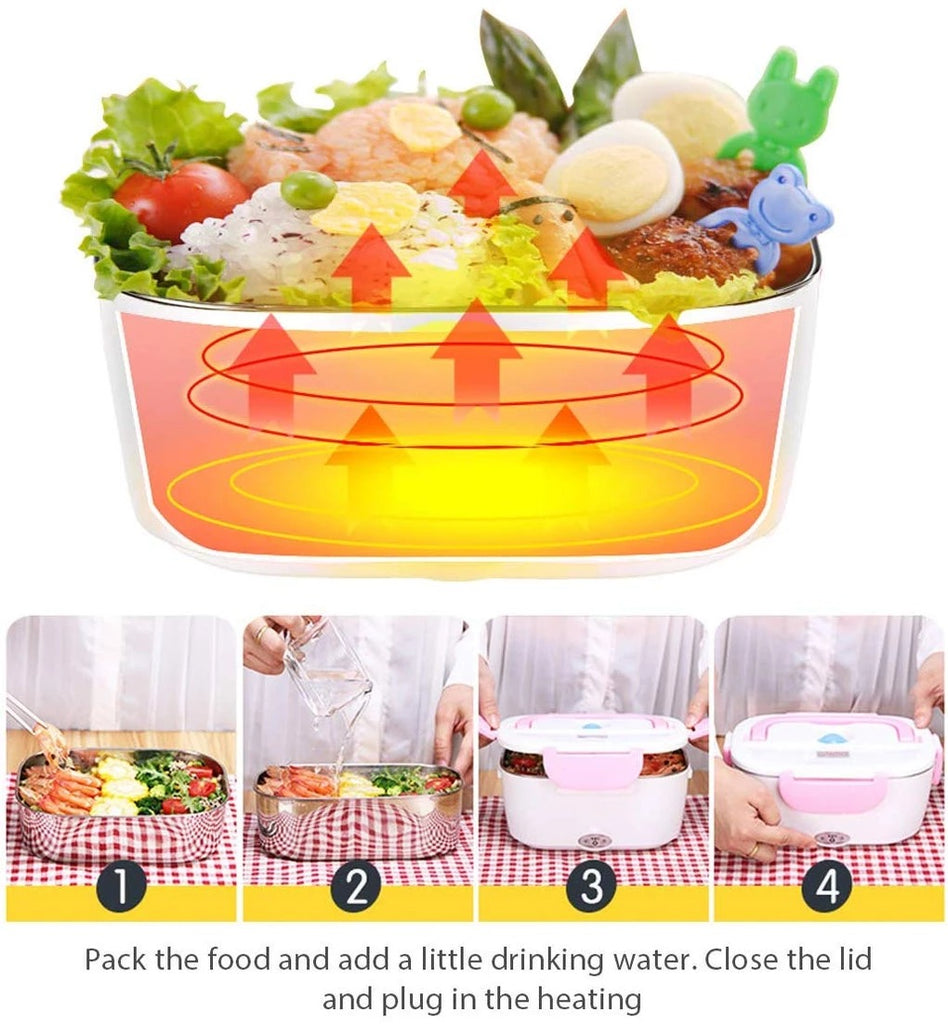 Green Portable Electric Heating Lunch Box
