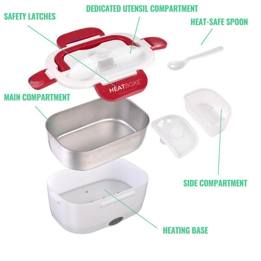 Red Portable Electric Heating Lunch Box