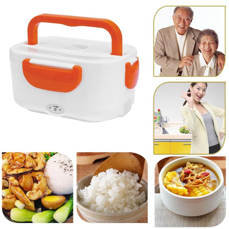 Orange Portable Electric Heating Lunch Box